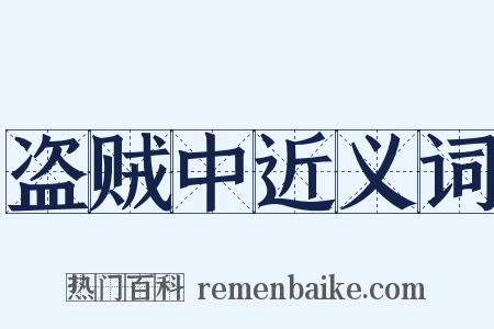 盗贼中近义词是什么意思的图片